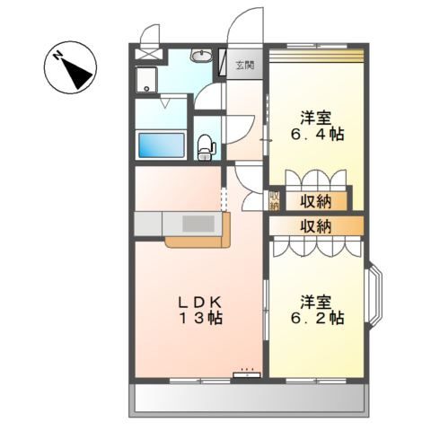 グリーンヒルズの間取り