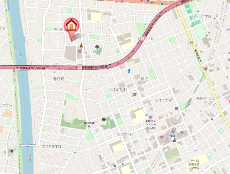 シャンブル春江Ⅴの地図