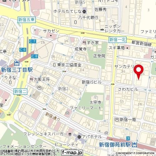 アクシア新宿御苑の地図
