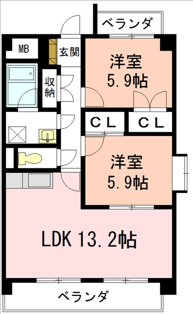 レージュ神ノ倉の間取り