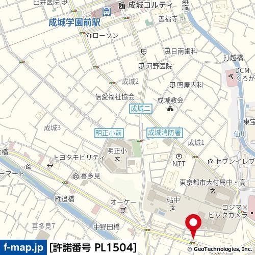 レッドフラッツ成城の地図