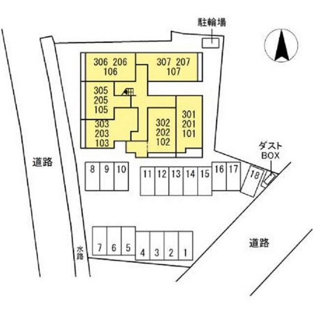 D-ROOM六条福寿町の駐車場