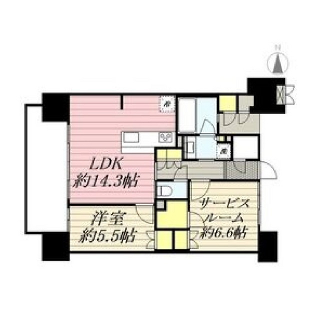 岐阜市蕪城町の賃貸マンションの間取り