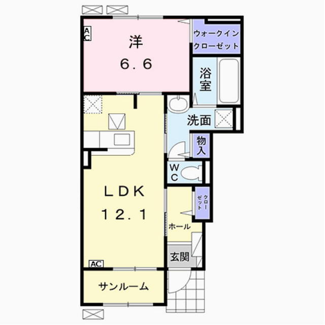 ジェルメアールＣの間取り