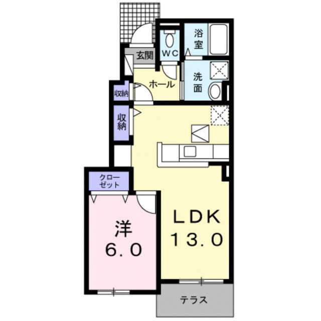 コンフォート中鶉Ⅱの間取り