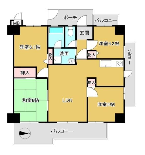レックスコートオークティの間取り