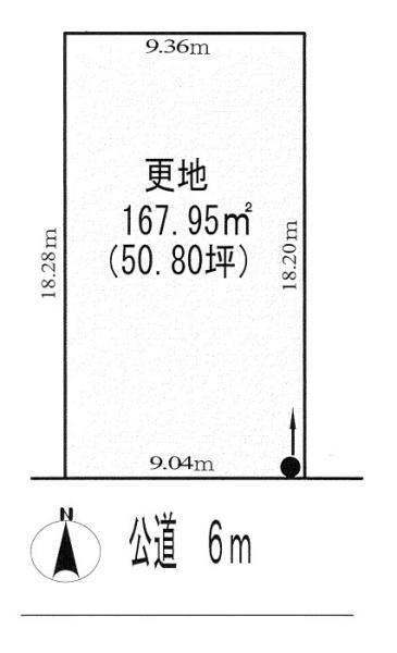 橿原市曽我町の売地の土地図