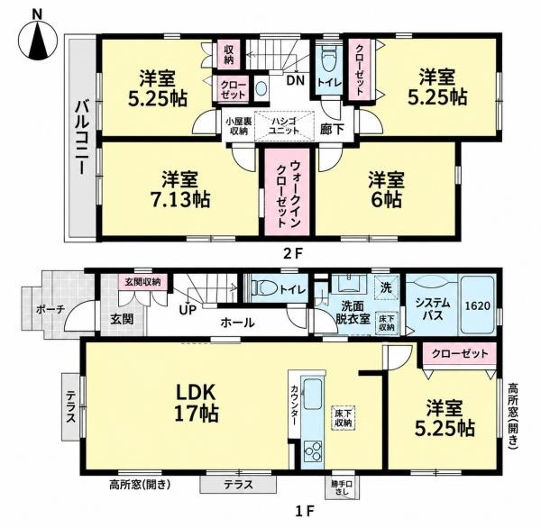 大和市渋谷５丁目の新築一戸建の間取り