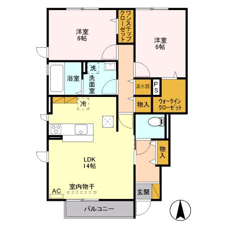 さくらこーと Bの間取り