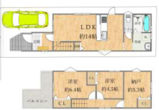 須山町新築戸建の間取り