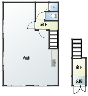 西伊場貸店舗の間取り