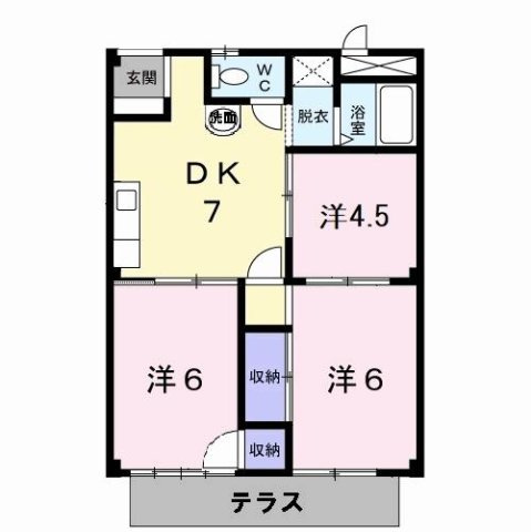コーポラスタウン白鳥Ｃの間取り