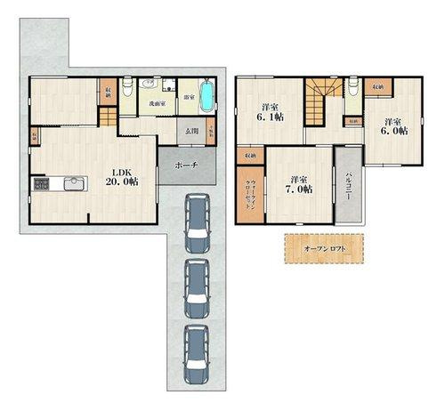 守口市梶町4丁目中古戸建の間取り