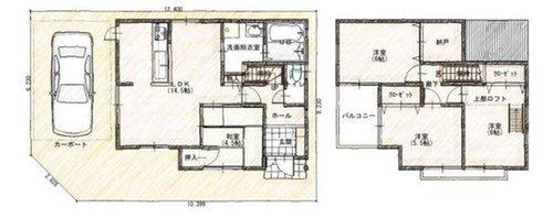 松原市天美西3丁目中古戸建の間取り