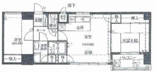 万葉ハイツ小阪菱屋西の間取り