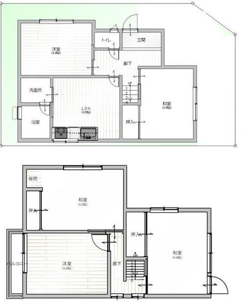 松原市小川5丁目中古戸建の間取り