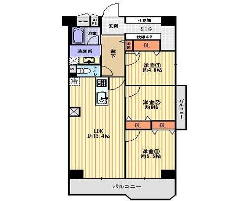 千里グリーンマンションの間取り