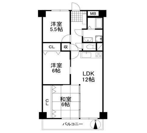 ハイマート豊中の間取り