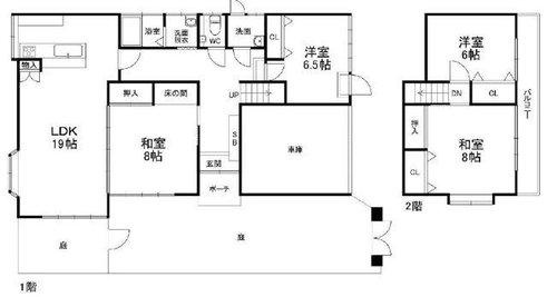 寝屋川市秦町中古戸建の間取り