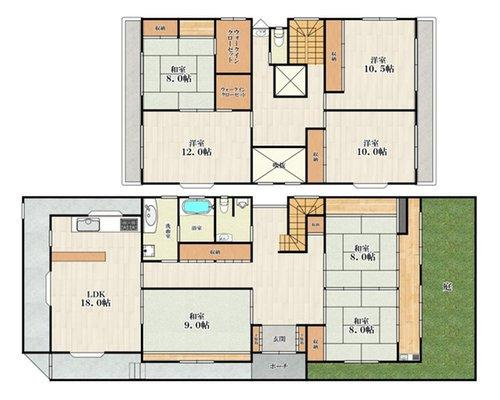 東大阪市寿町2丁目中古戸建の間取り