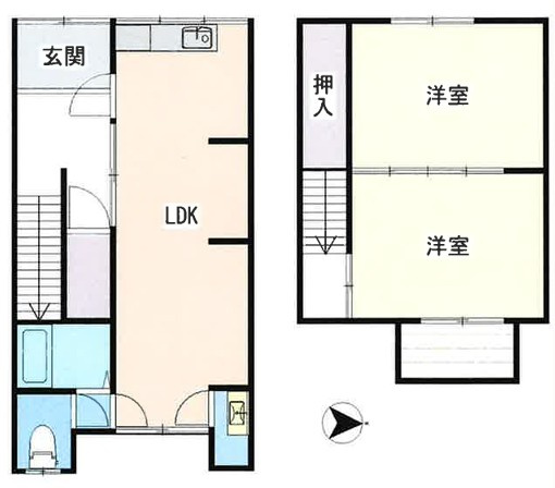 香里新町貸家の外観
