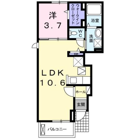 レジデンス　ミモザの間取り