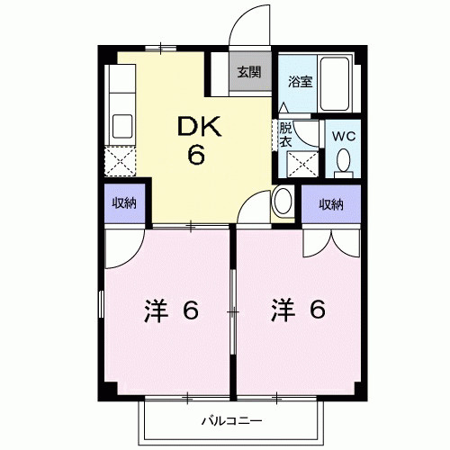 六田アパートＨＡＭＡＤＡの間取り