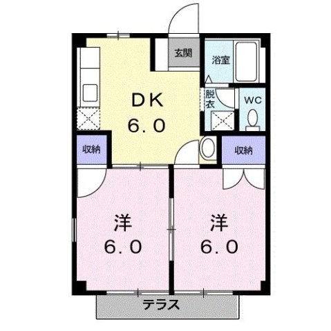 ロ－レルコート月尾の間取り