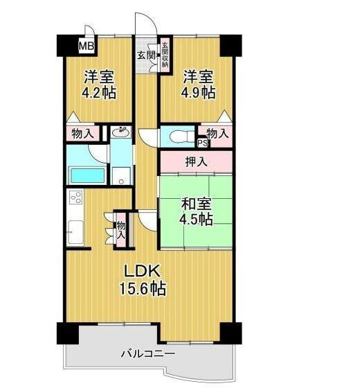 朝日プラザイーストスクエアの間取り