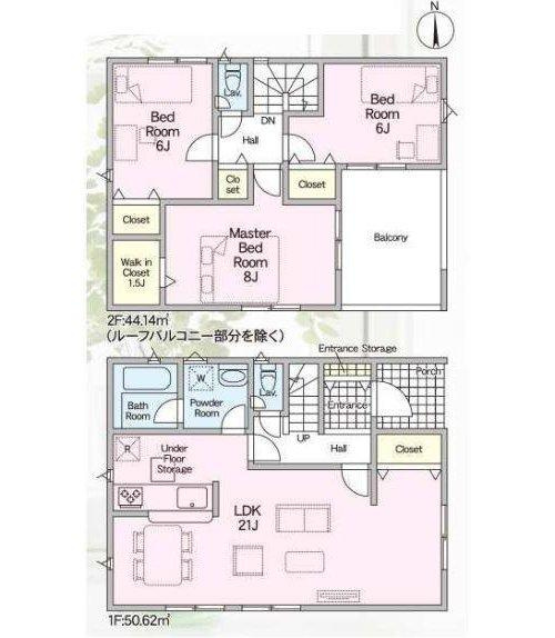 八尾市新家町２丁目新築戸建の間取り