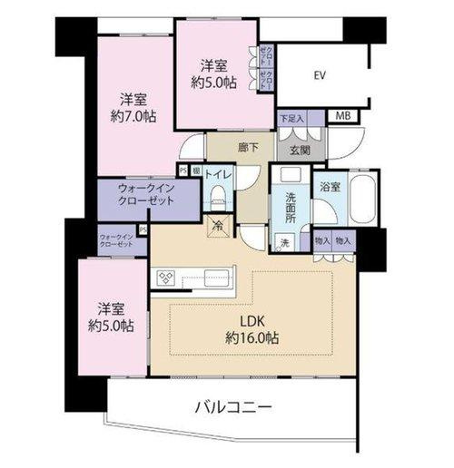 リビオ玉造の間取り