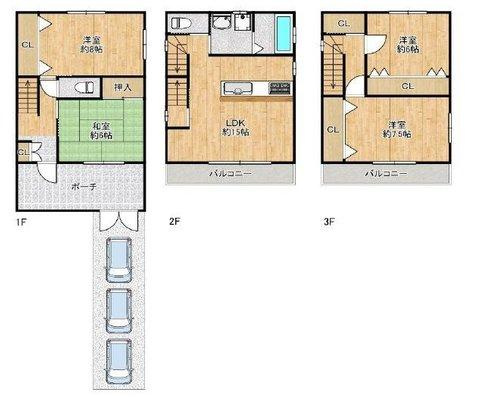 大正区鶴町1丁目中古戸建の間取り