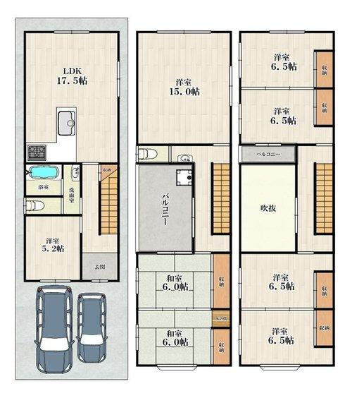城東区諏訪4丁目中古戸建の間取り