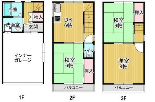 東大阪市御厨6丁目中古戸建の間取り