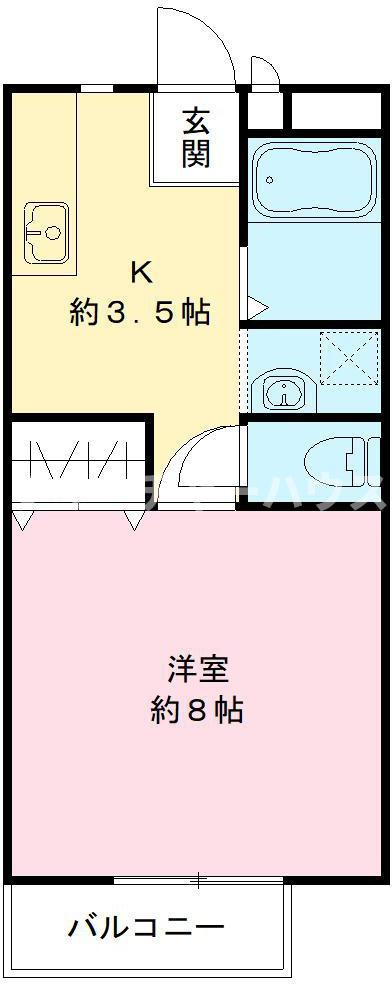 メールハイツAの間取り