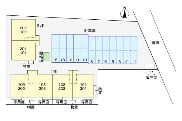 メルヴェイユ　Ⅰの駐車場