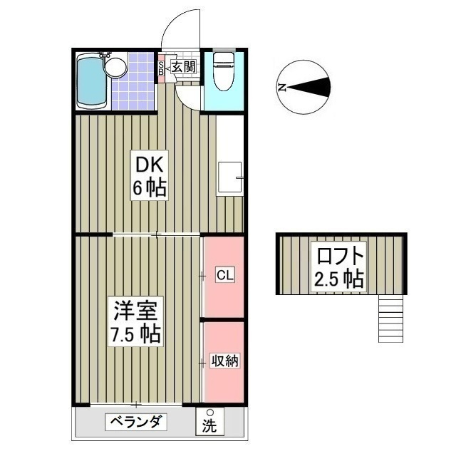 リブレス春日部Ⅱの間取り