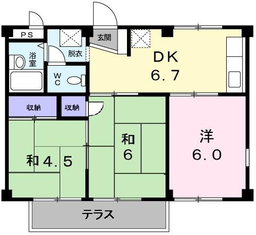 朝日コーポＢの間取り