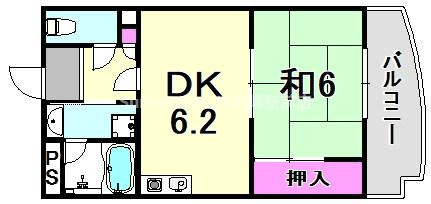 尼崎市武庫之荘２丁目の賃貸マンションの間取り