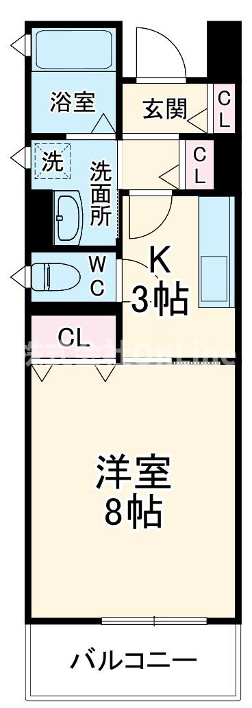 東大阪市近江堂３丁目のアパートの間取り