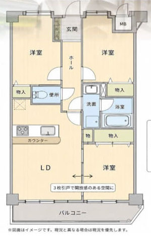 所沢市上新井５丁目の中古マンションの間取り