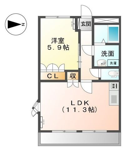 ウエストビレッジ４３４の間取り