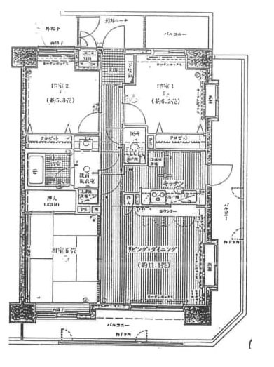 立川市一番町１丁目の中古マンションの間取り