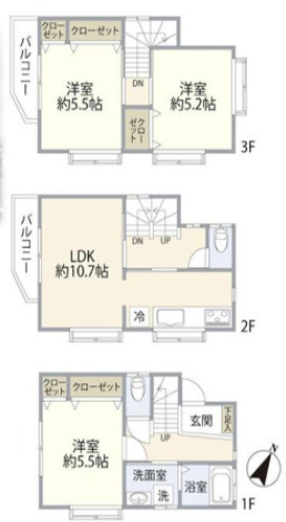 【間取り】 | 富士見市関沢2丁目
