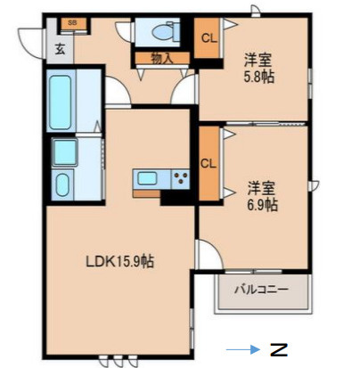 Maison　Plaisirの間取り