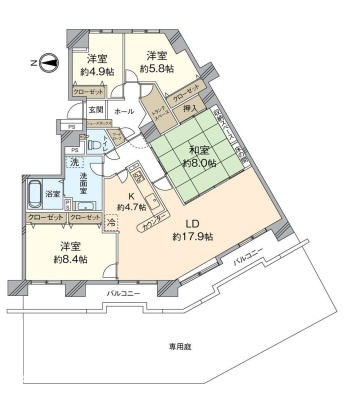 ロイヤルコート大谷地　壱番館の間取り