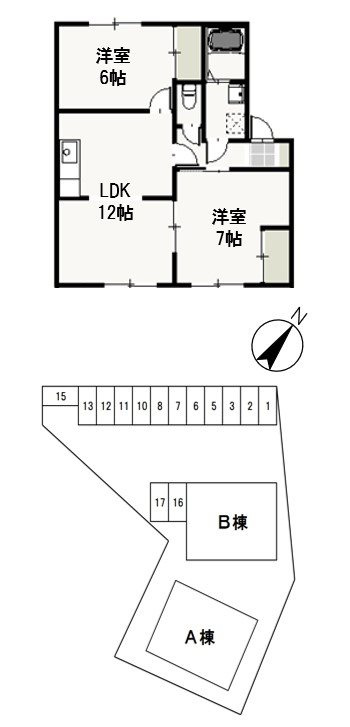 ボア・ラヴィーヌ　A の間取り