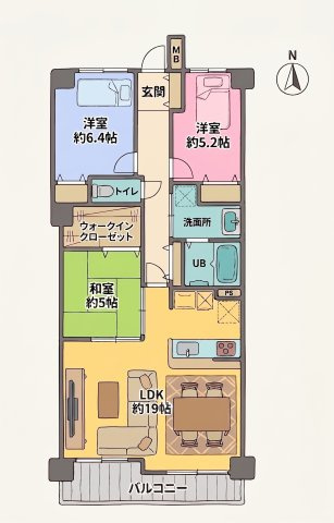 ファミール大橋グランヒルズの間取り|家族構成やライフスタイルに合わせやすい、魅力的な間取り☆