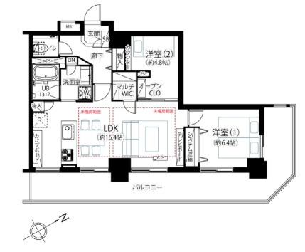 【間取り】 | ライオンズタワー池袋