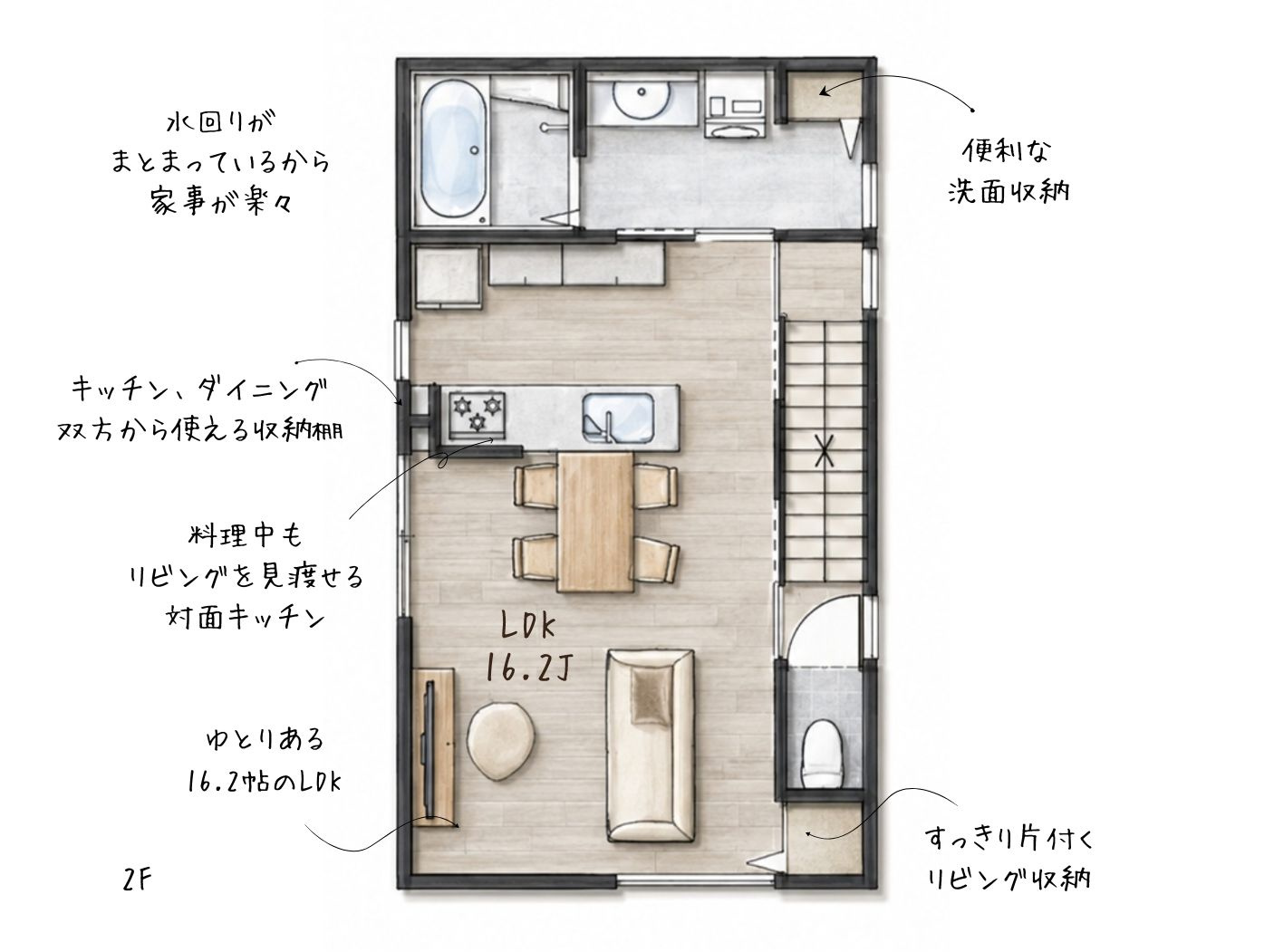 大阪市都島区内代町　1号地の参考プラン